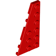 Lego destička šikmá 6x3 klín levý, červená (6170834)